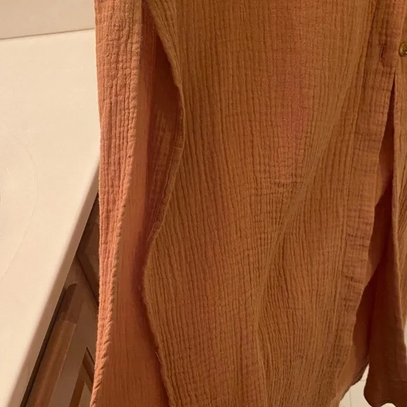 Bluivy Rust Button-Up Shirt Dress - Picture 3 of 8